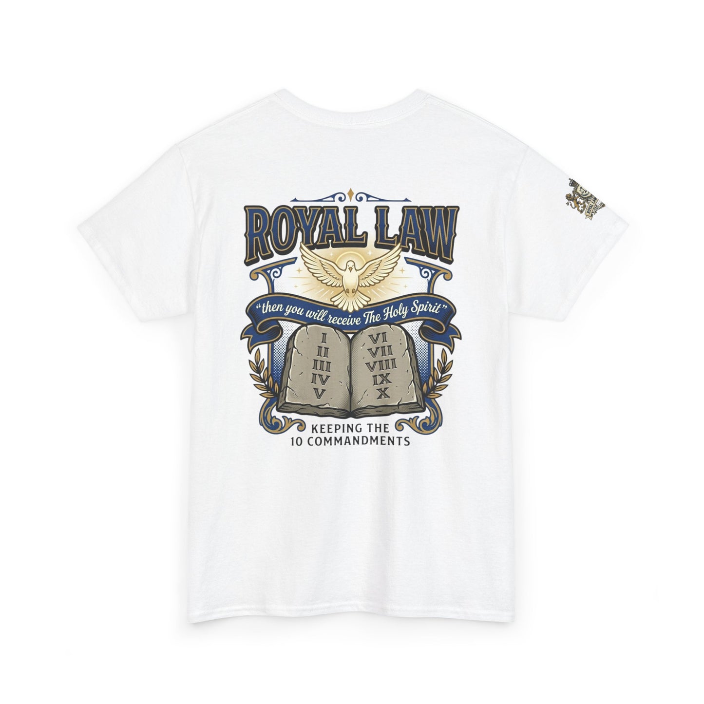 T-Shirt — "Royal Law" 10 Commandments Christian Graphic Tee