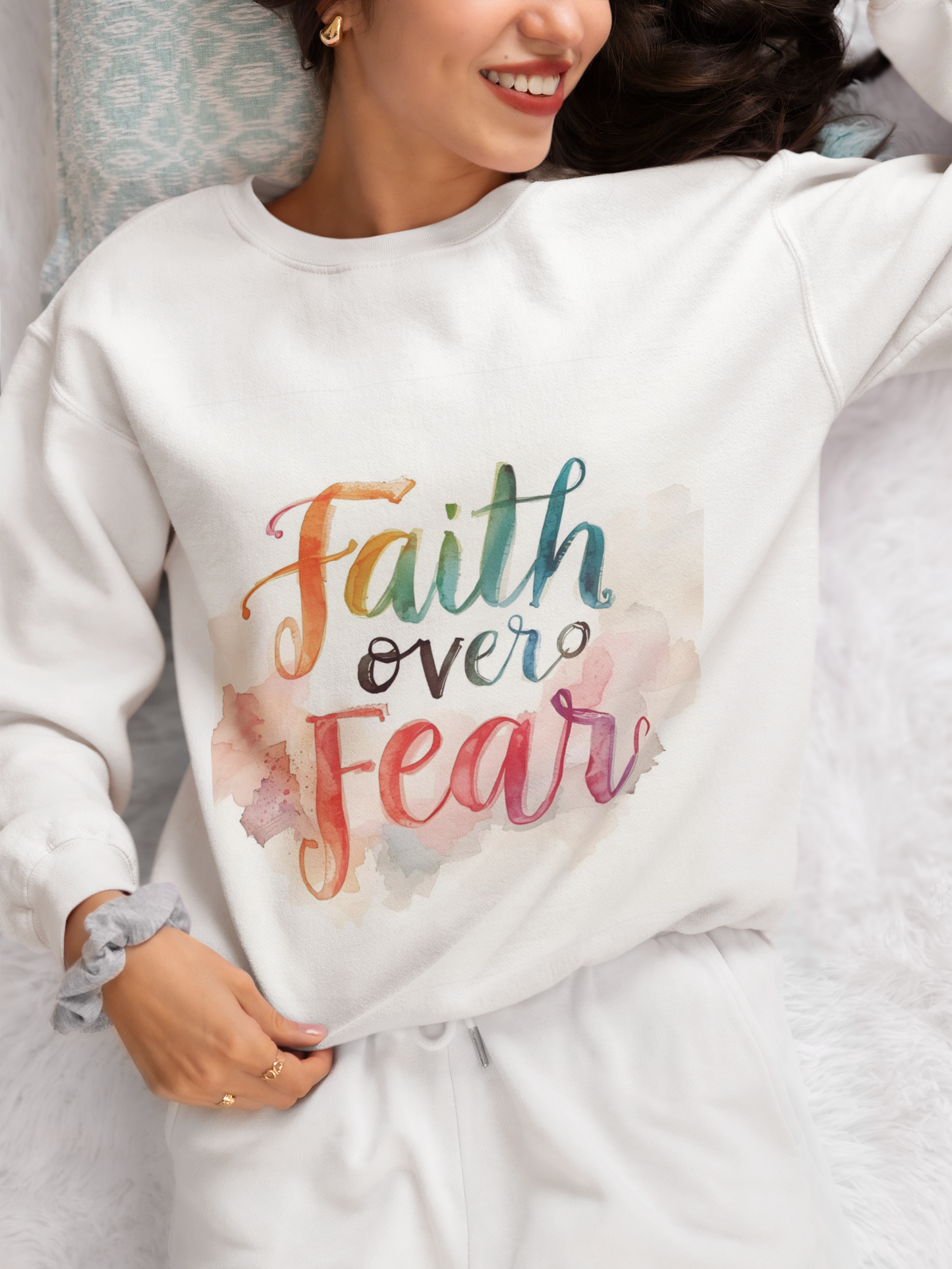 Faith over Fear Unisex Crewneck Sweatshirt