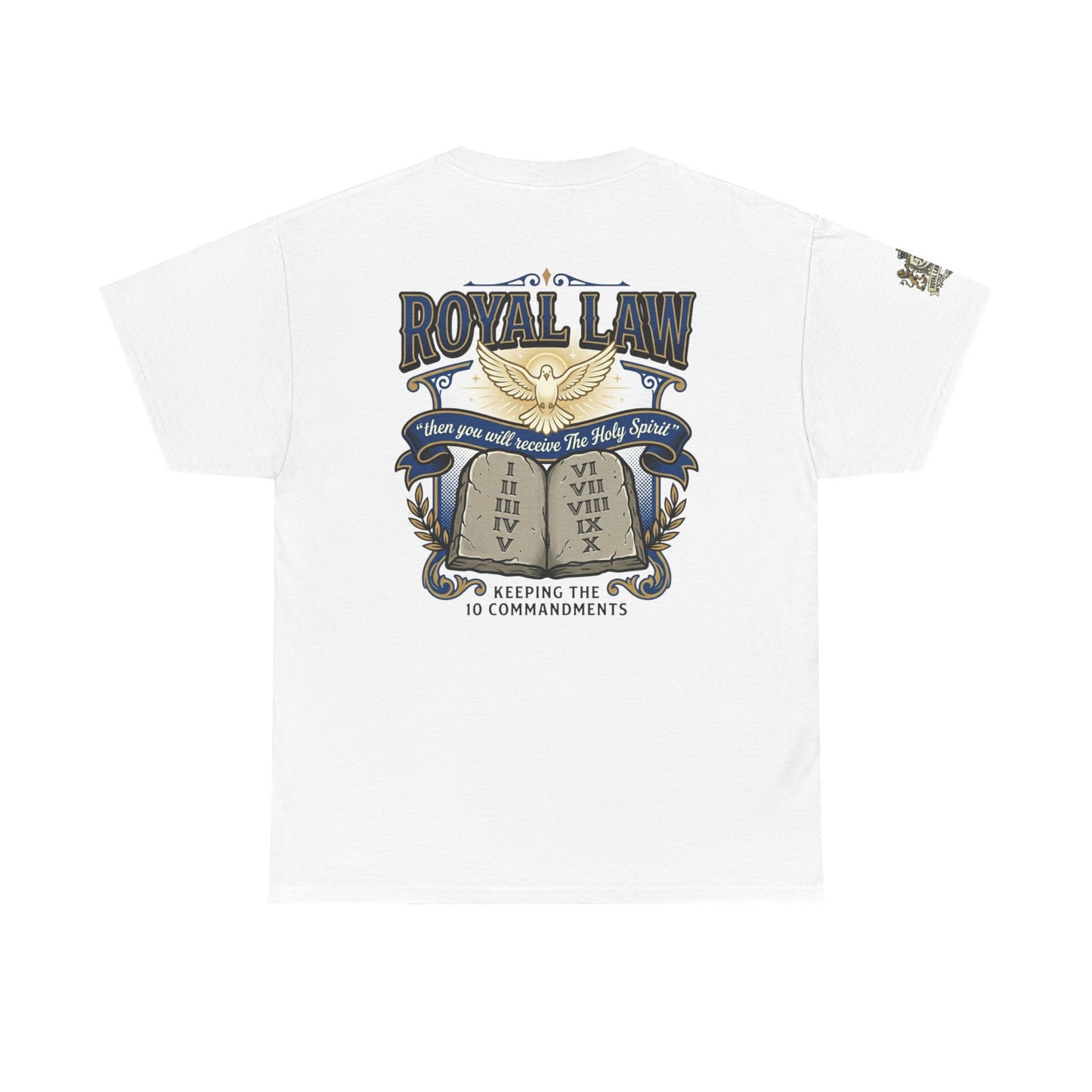 T-Shirt — "Royal Law" 10 Commandments Christian Graphic Tee
