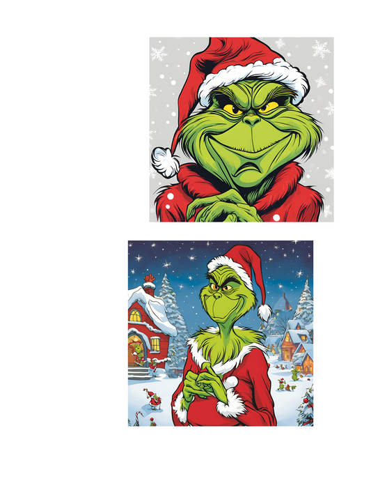 The Grinch Images Set for Coasters 4"