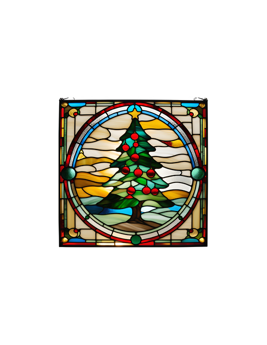 Green Stain Glass Christmas Tree