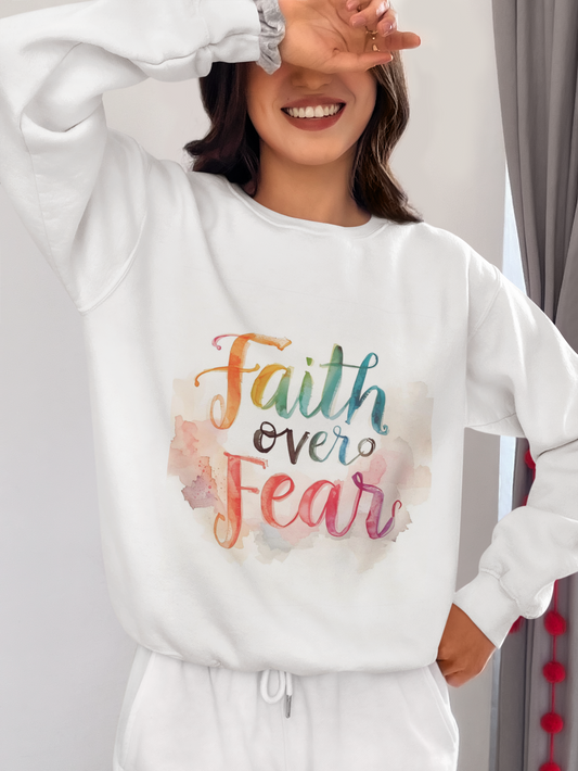 Faith over Fear Unisex Crewneck Sweatshirt